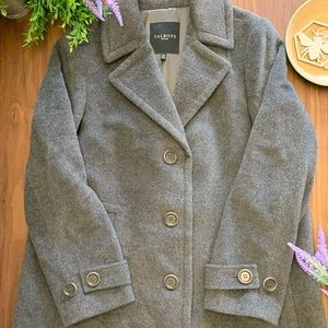 Talbots charcoal grey pea coat